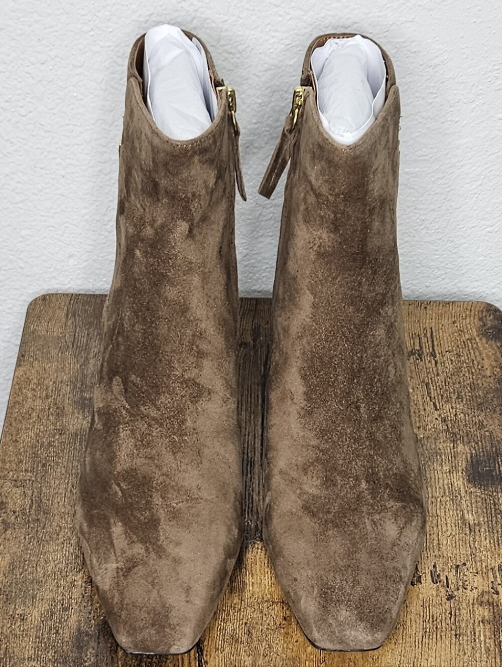 Franco Sarto Luella Brown Suede Ankle Boots Size 9